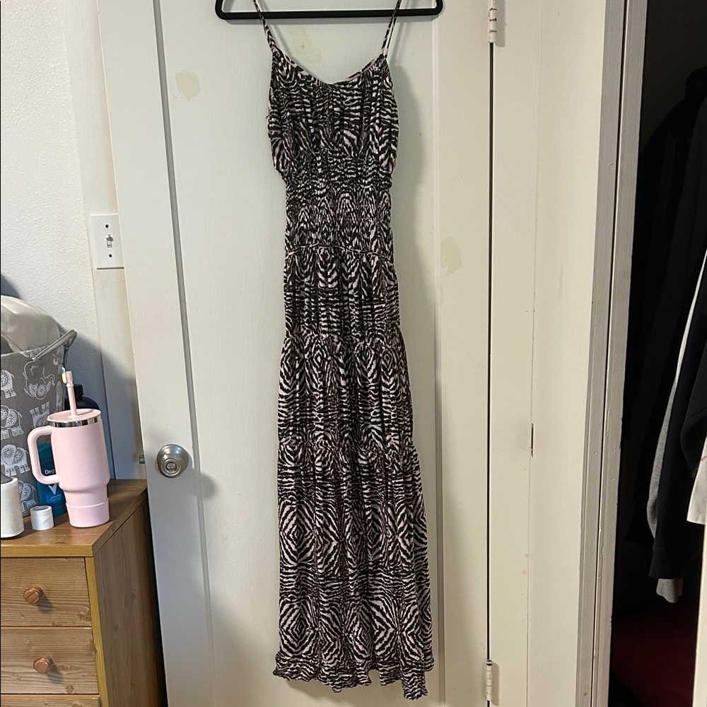 Benoa Swim Black and White Patterned Maxi Dress